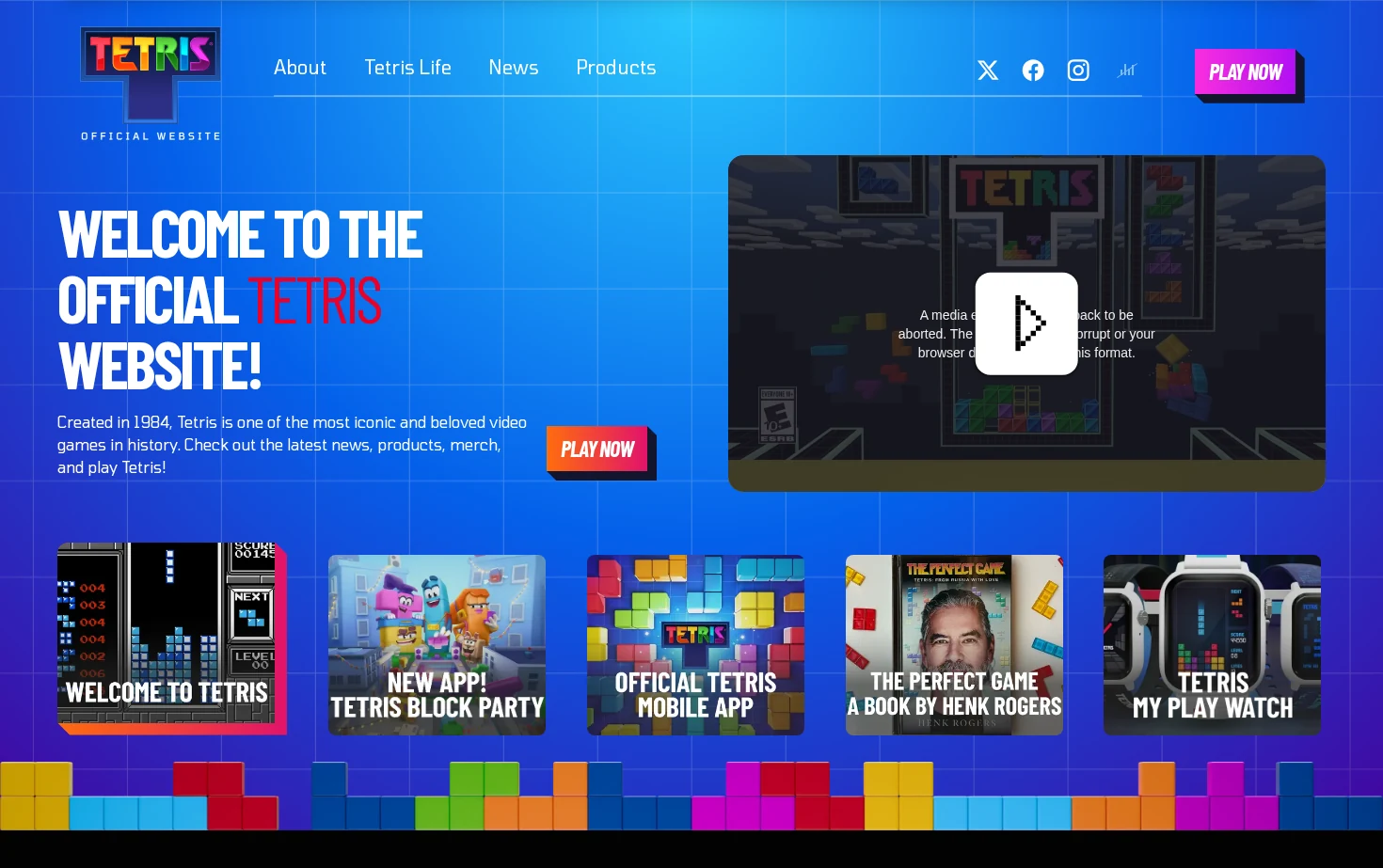 Tetris 页面快照